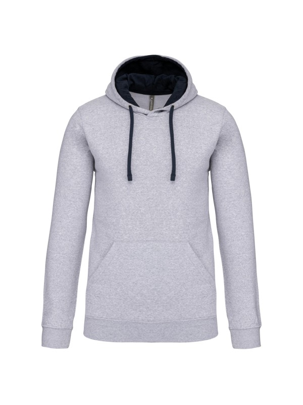 Sweatshirt com capuz em contraste - K446