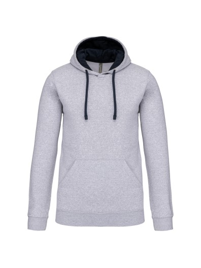 Sweatshirt com capuz em contraste - K446 Sweatshirt com capuz em contraste - K446