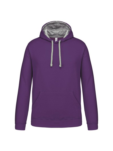 Sweatshirt com capuz em contraste - K446 Sweatshirt com capuz em contraste - K446