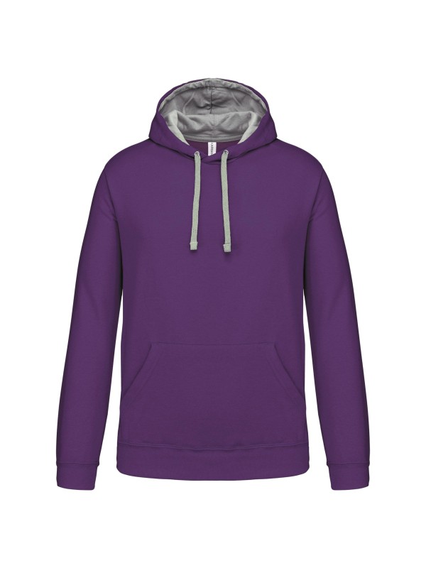 Sweatshirt com capuz em contraste - K446