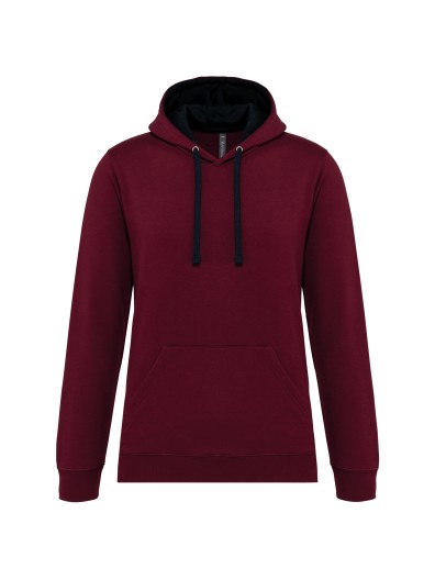 Sweatshirt com capuz em contraste - K446 Sweatshirt com capuz em contraste - K446