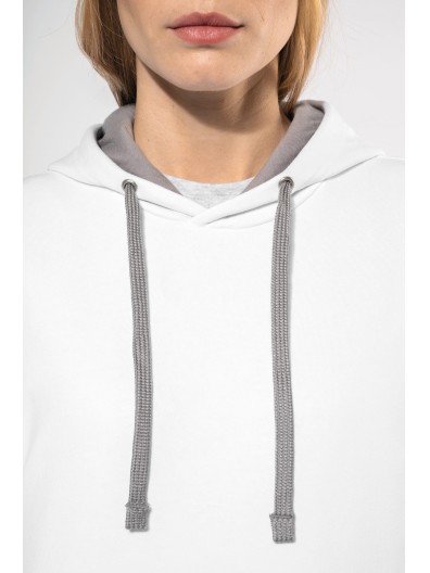 Sweatshirt Senhora com capuz em contraste - K465