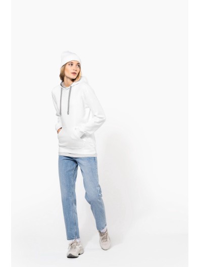 Sweatshirt Senhora com capuz em contraste - K465