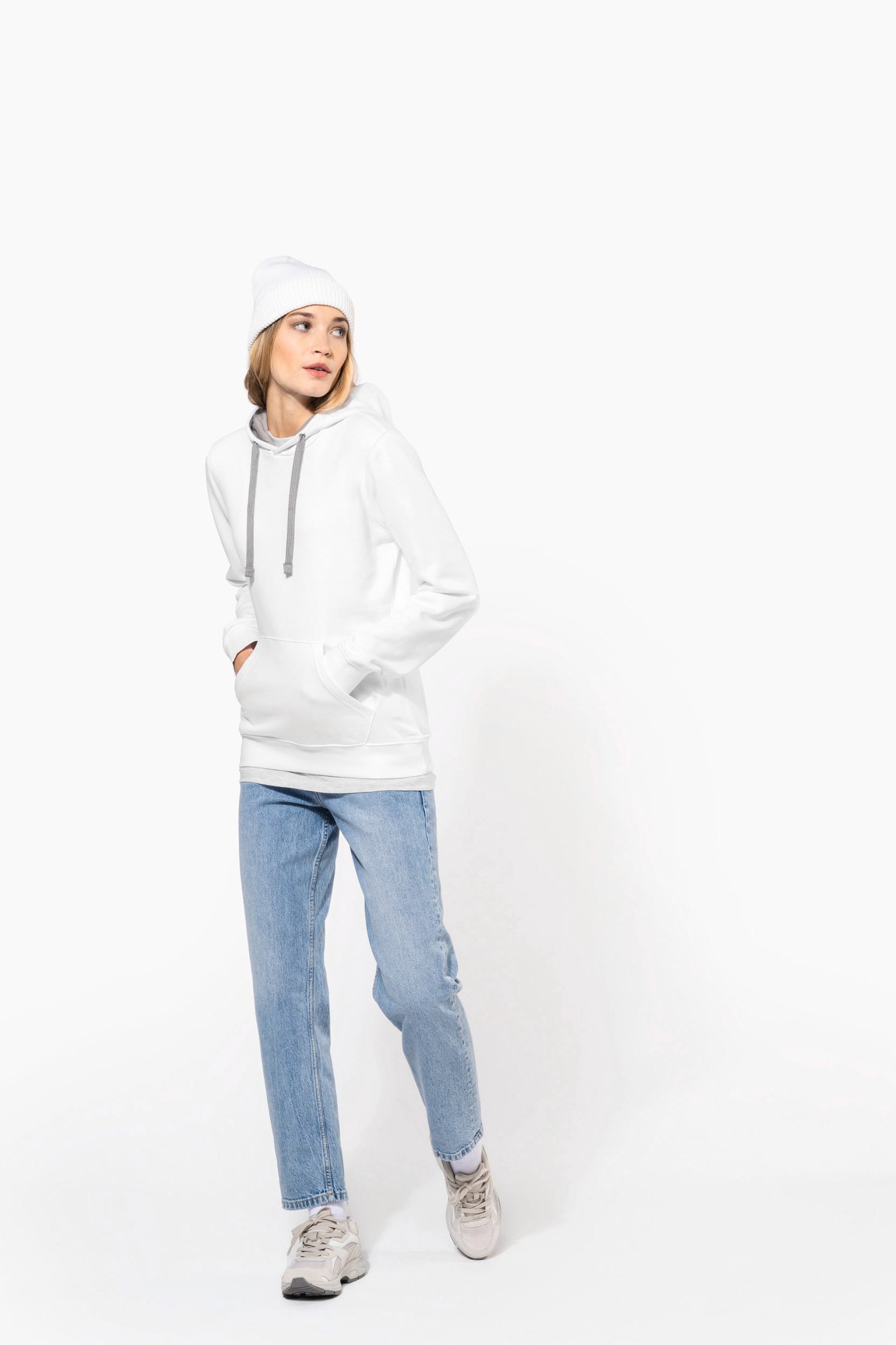 Sweatshirt Senhora com capuz em contraste - K465
