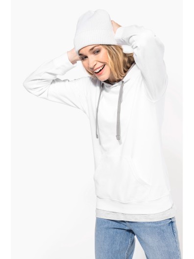 Sweatshirt Senhora com capuz em contraste - K465