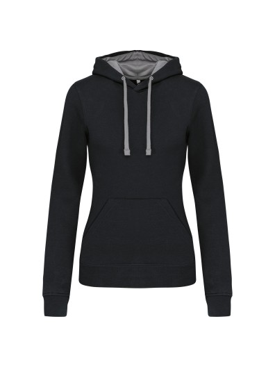 Sweatshirt Senhora com capuz em contraste - K465