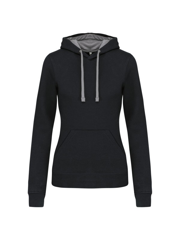 Sweatshirt Senhora com capuz em contraste - K465