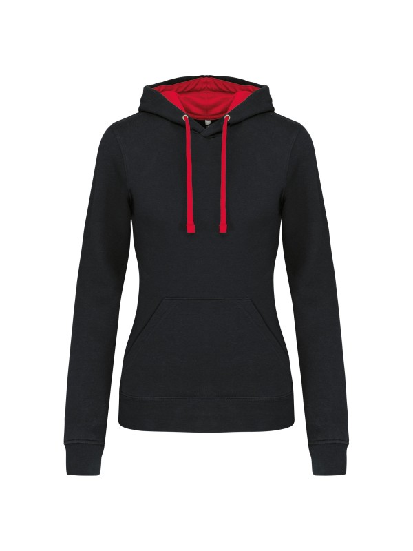 Sweatshirt Senhora com capuz em contraste - K465