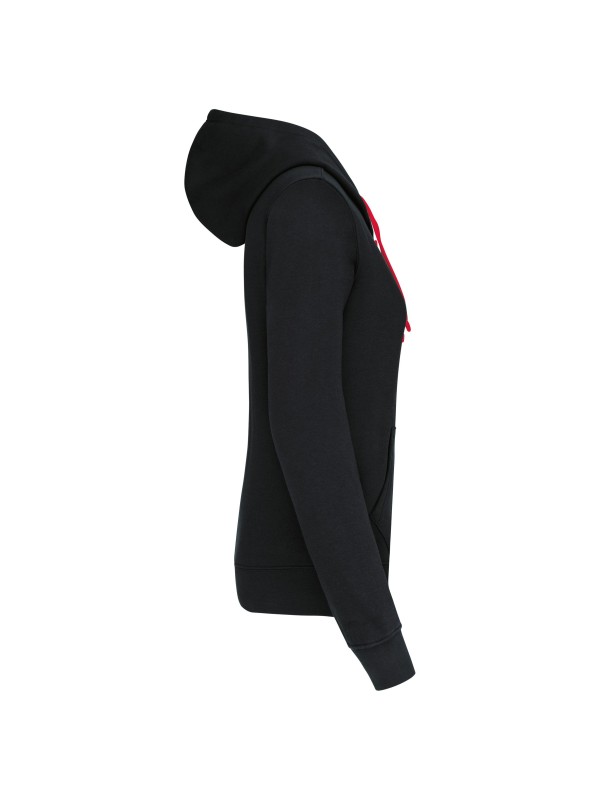 Sweatshirt Senhora com capuz em contraste - K465