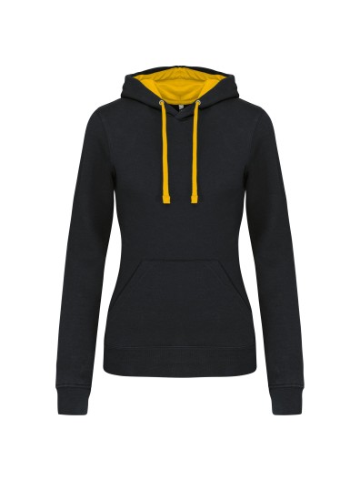 Sweatshirt Senhora com capuz em contraste - K465
