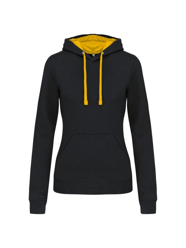 Sweatshirt Senhora com capuz em contraste - K465