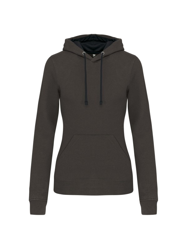 Sweatshirt Senhora com capuz em contraste - K465