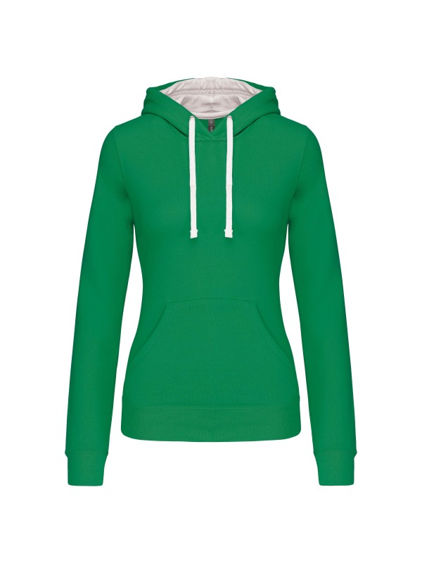 Sweatshirt Senhora com capuz em contraste - K465
