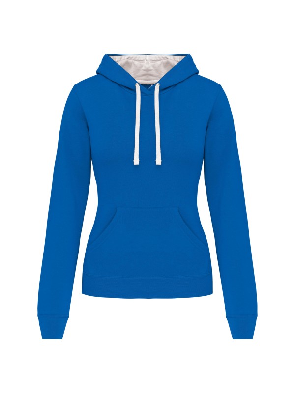 Sweatshirt Senhora com capuz em contraste - K465