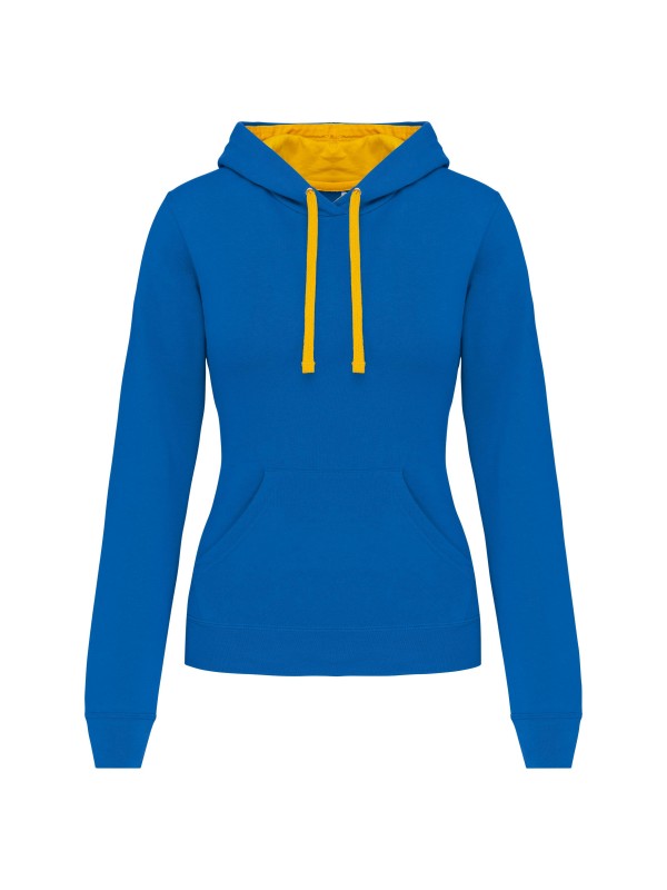 Sweatshirt Senhora com capuz em contraste - K465