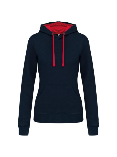 Sweatshirt Senhora com capuz em contraste - K465