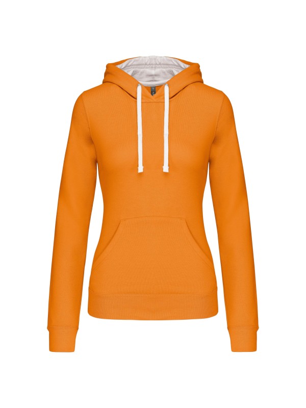 Sweatshirt Senhora com capuz em contraste - K465