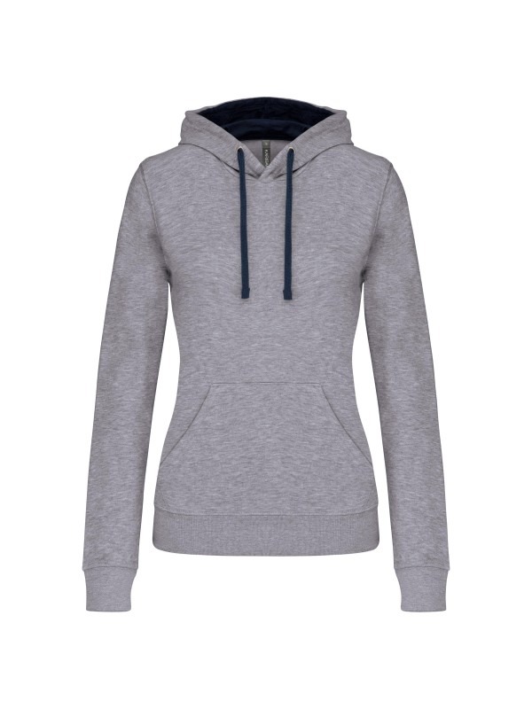 Sweatshirt Senhora com capuz em contraste - K465