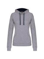 Sweatshirt Senhora com capuz em contraste - K465