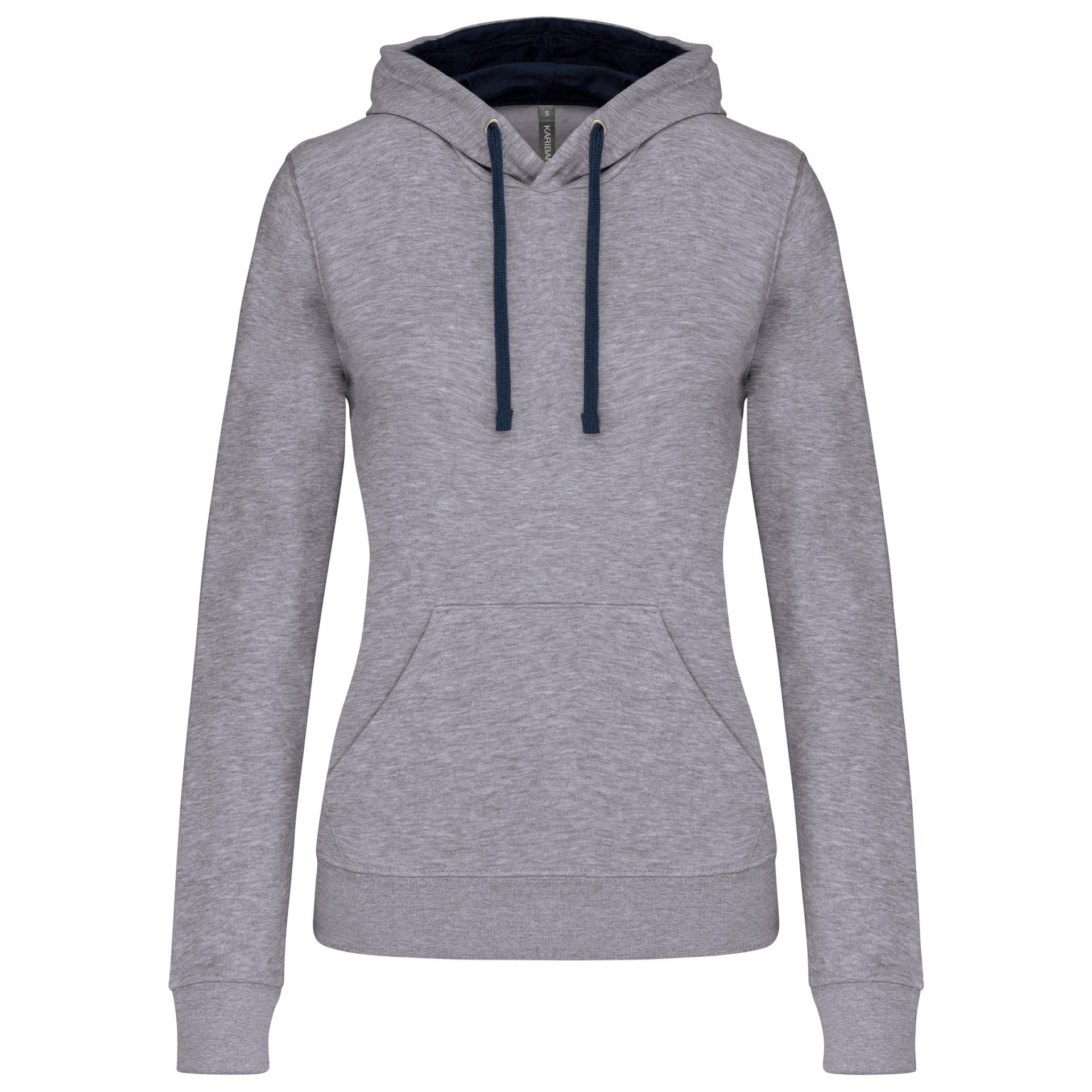 Sweatshirt Senhora com capuz em contraste - K465