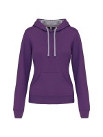 Sweatshirt Senhora com capuz em contraste - K465