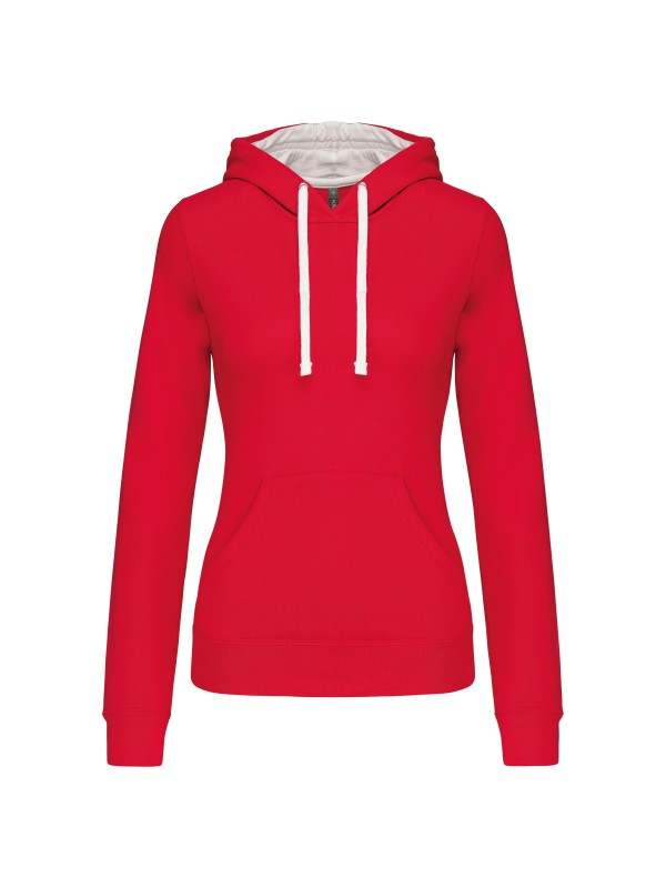 Sweatshirt Senhora com capuz em contraste - K465