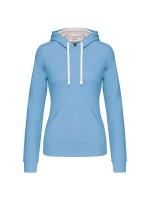 Sweatshirt Senhora com capuz em contraste - K465
