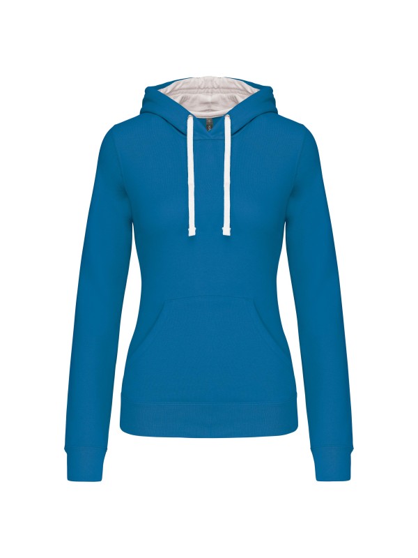 Sweatshirt Senhora com capuz em contraste - K465