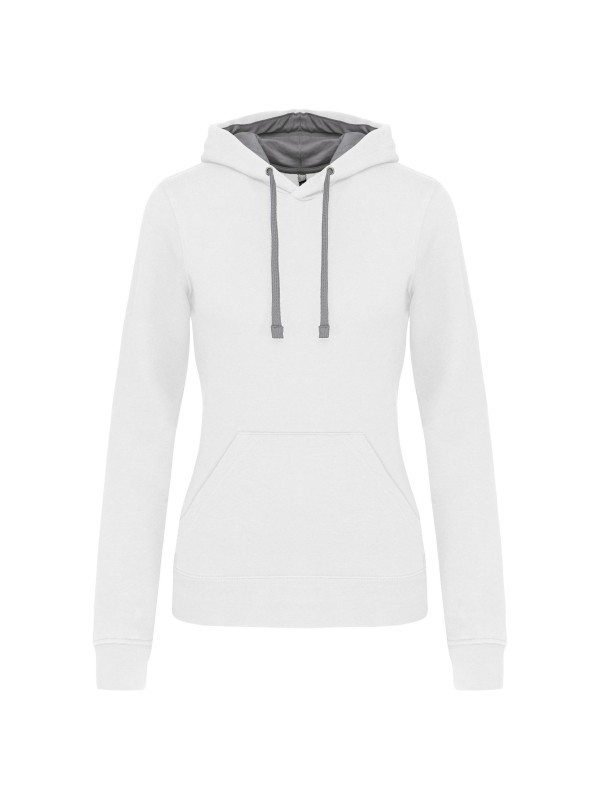 Sweatshirt Senhora com capuz em contraste - K465