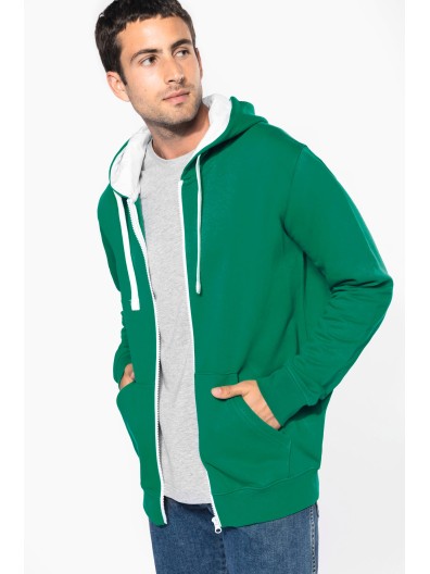 Casaco sweatshirt com capuz em contraste - K466