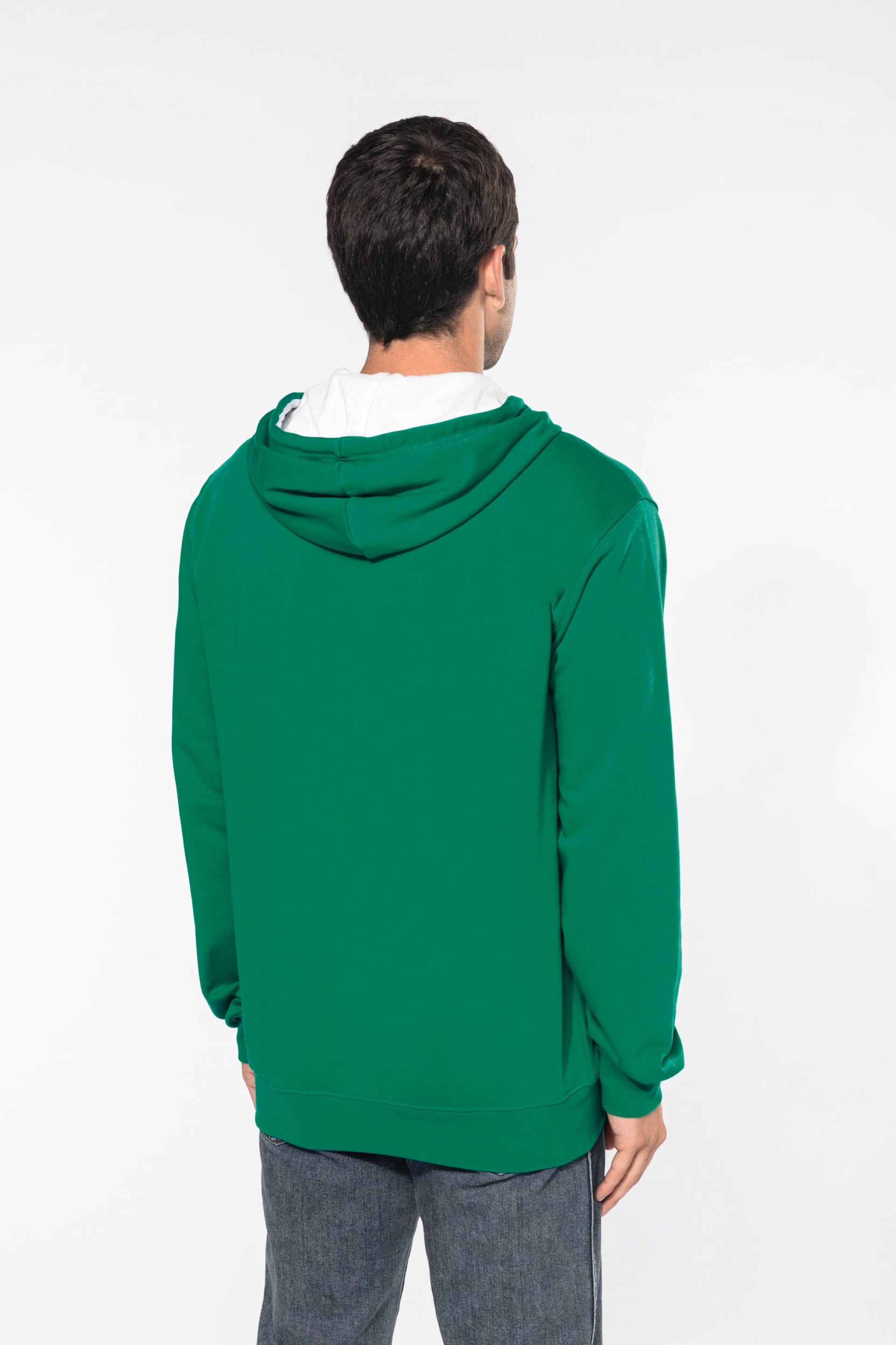 Casaco sweatshirt com capuz em contraste - K466