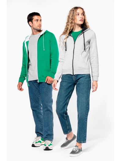 Casaco sweatshirt com capuz em contraste - K466