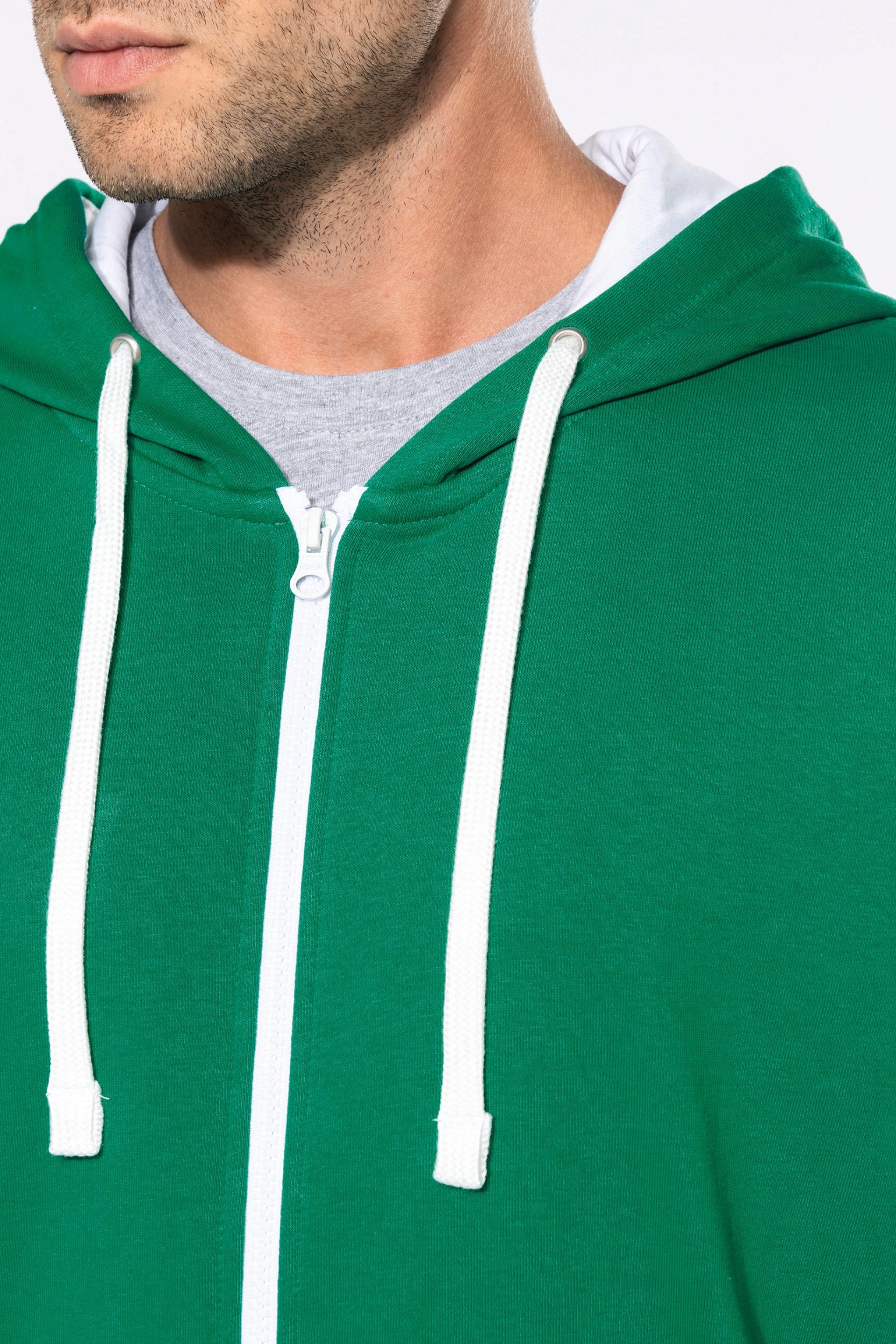 Casaco sweatshirt com capuz em contraste - K466