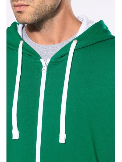 Casaco sweatshirt com capuz em contraste - K466