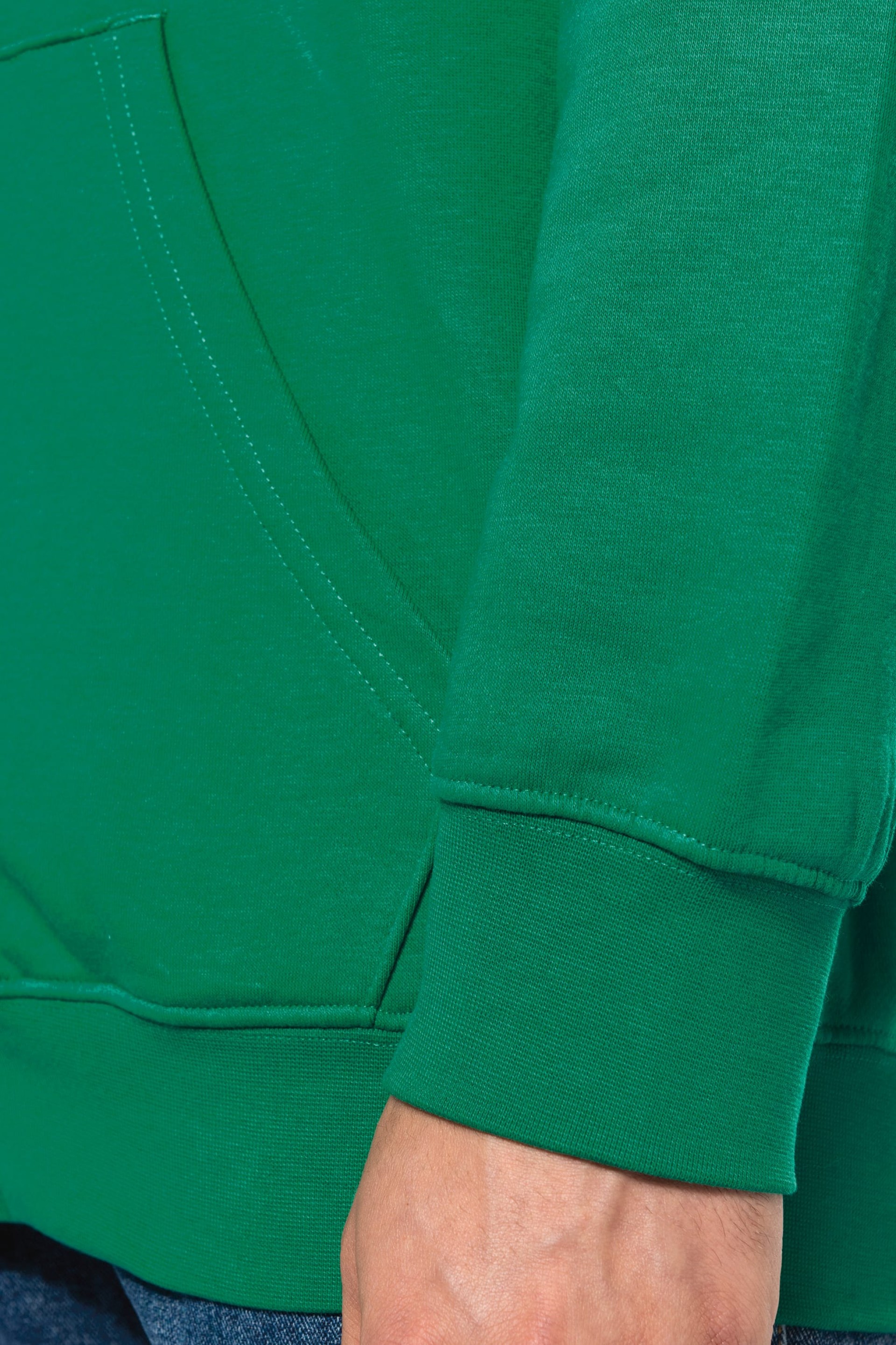 Casaco sweatshirt com capuz em contraste - K466