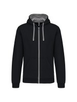 Casaco sweatshirt com capuz em contraste - K466