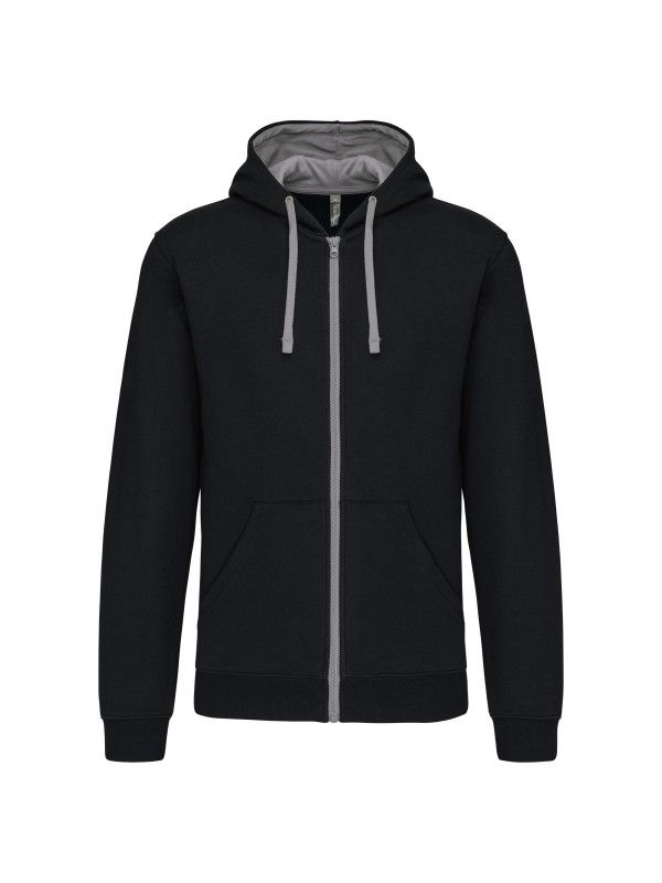 Casaco sweatshirt com capuz em contraste - K466