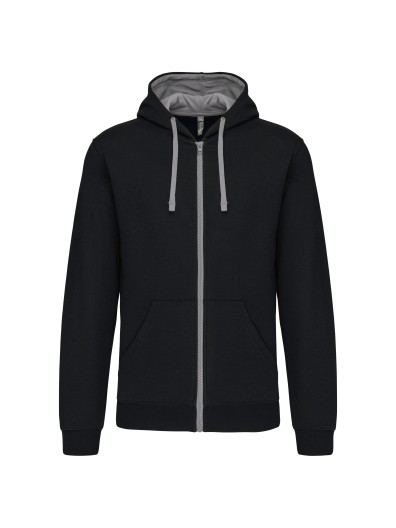 Casaco sweatshirt com capuz em contraste - K466