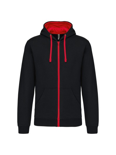 Casaco sweatshirt com capuz em contraste - K466