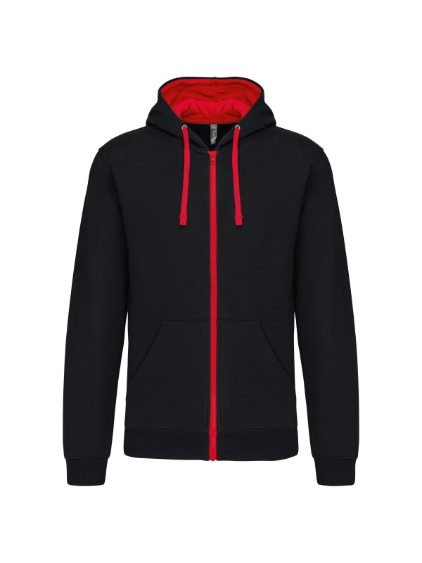 Casaco sweatshirt com capuz em contraste - K466