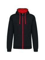Casaco sweatshirt com capuz em contraste - K466