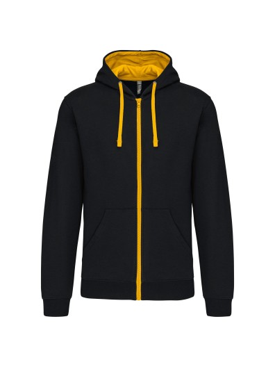 Casaco sweatshirt com capuz em contraste - K466