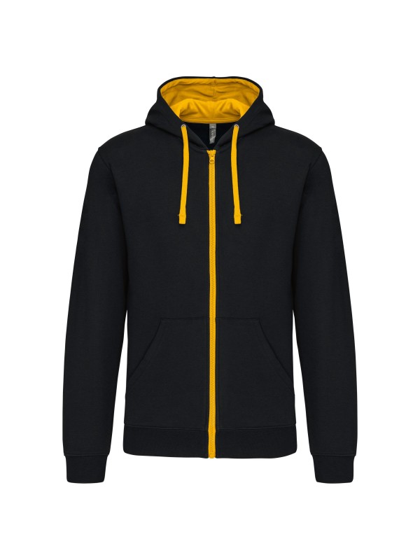 Casaco sweatshirt com capuz em contraste - K466