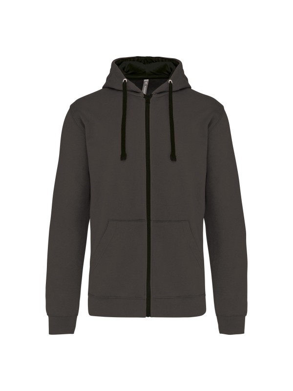 Casaco sweatshirt com capuz em contraste - K466