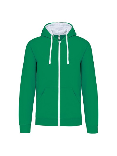 Casaco sweatshirt com capuz em contraste - K466