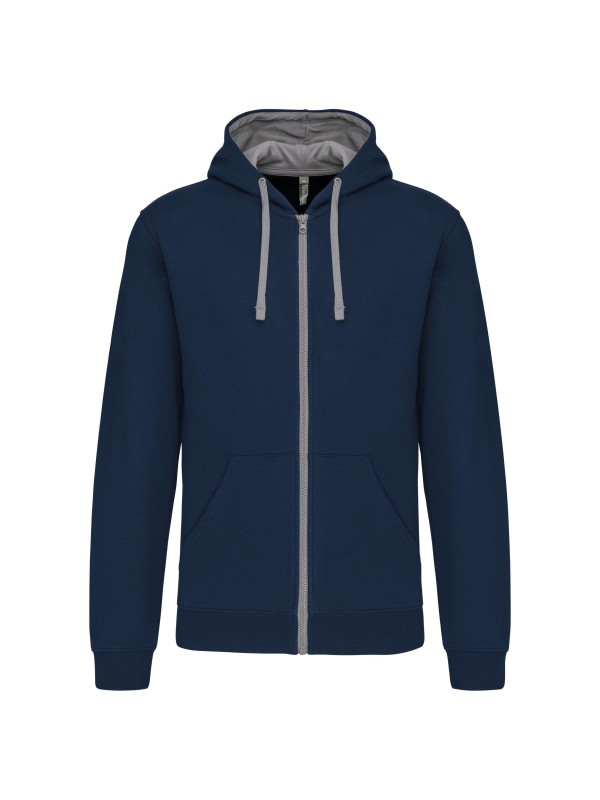 Casaco sweatshirt com capuz em contraste - K466