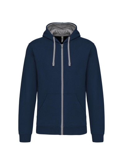 Casaco sweatshirt com capuz em contraste - K466