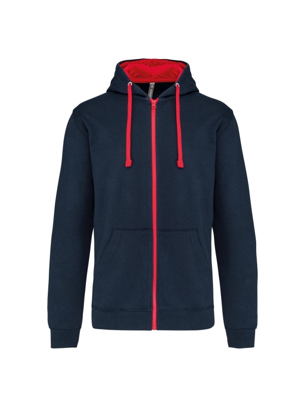 Casaco sweatshirt com capuz em contraste - K466