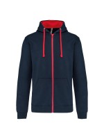 Casaco sweatshirt com capuz em contraste - K466