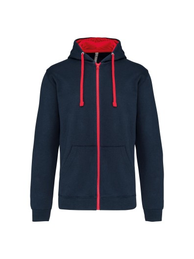 Casaco sweatshirt com capuz em contraste - K466 Casaco sweatshirt com capuz em contraste - K466